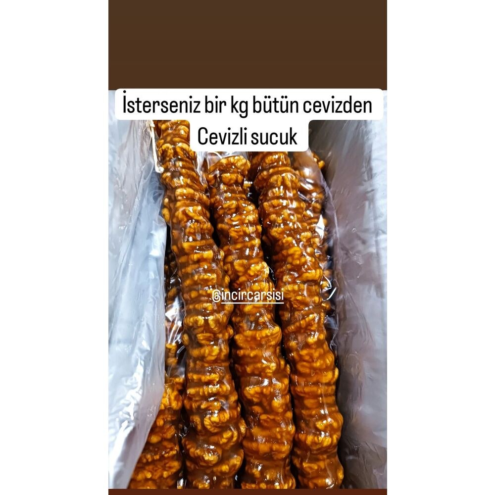 1 kg Bol cevizli Beyaz üzümlü cevizli sucuk